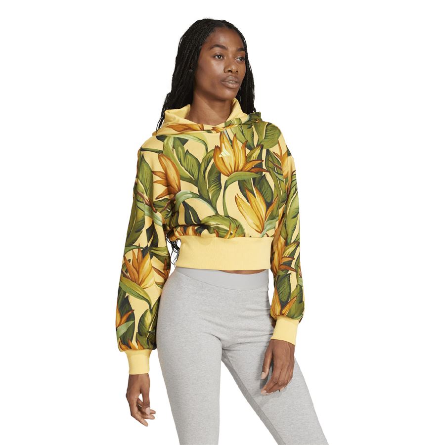 adidas x FARM felpa con cappuccio da donna Adidas | JD6282X